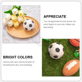 KOMBIUDA 2pcs Football Shape Bathing Salt Bombs Bath Salt for Relaxation Soothing Essential Oils for Boys and Girls Luxurious Bubble Bath Experience