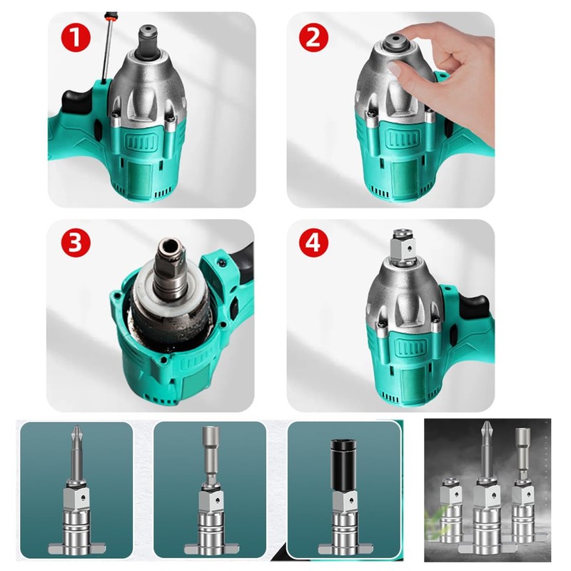 2 Pack 1/2‘’ Anvil Wrench Pin Converter Shaft Adapter for
