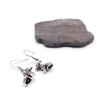 Puppy DOG Charm Earrings - Tibetan Silver 3D Charms on