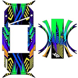 Graphics for OneWheel Plus XR, Mayhem Sonic design, Rail and fender decals and grip tape, EARTH SURF DESIGNS by Senge Graphics Inc.