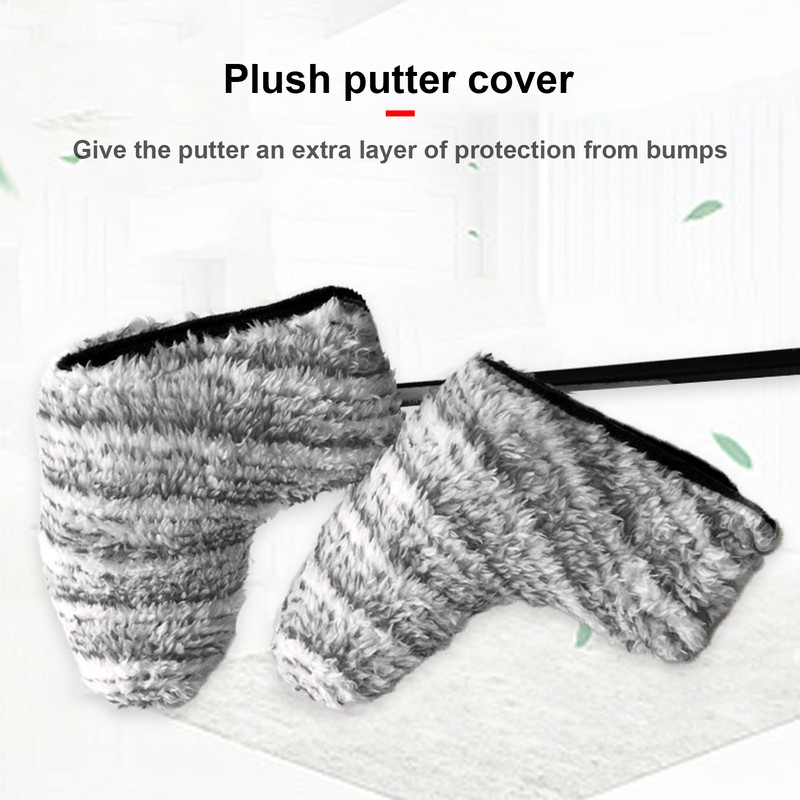 L shaped Golf Putter Head Cover Soft Plush Durable Club