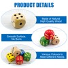 FORETOGO Pack of 5 Large Dice, 30 mm Natural Wooden