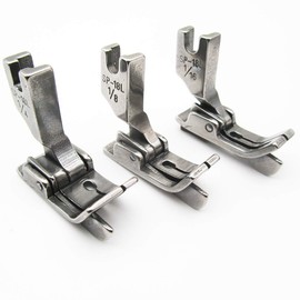 CKPSMS Brand -3 Sizes (3 Pieces) Industrial Sewing Machine Hinge Foot #SP-18L 1/16+1/8+1/4 with Left Guide (SP-18L 1/16+1/8+1/4 with Left Guide)