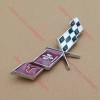 Truckemblems 2Pcs Silver Fits 1977-1979 C3 Fender Side Emblem Crossed