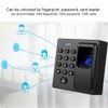 Access Control System Keypad Fingerprint Card Reader Password Black DC12V