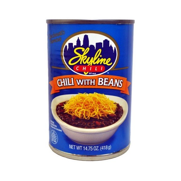 Skyline Original Chili Recipe with Beans, 14.75-ounce Cans (Pack of 6)