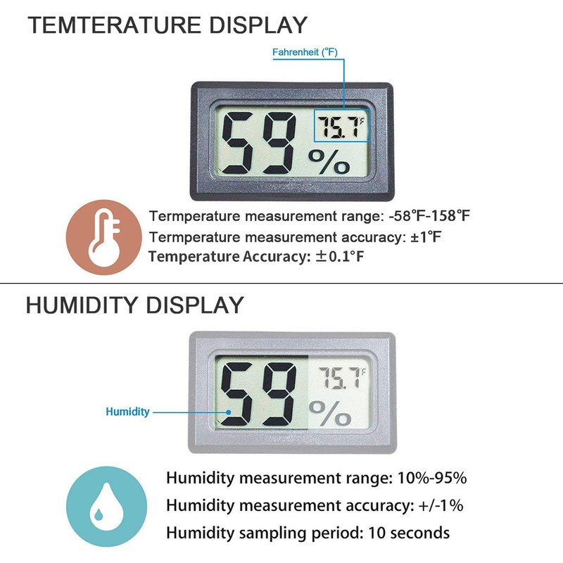 Goabroa Mini Hygrometer Thermometer Digital Indoor Humidity Gauge Monitor with