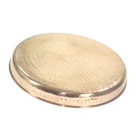 Prisha India Craft Pure Copper Hammered Dinner Set Thali Plate, Serveware & Dinnerware | Diameter 13" Inch