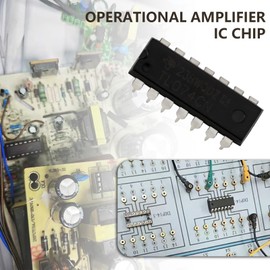 OTOTEC 20pcs TL074CN Operational Amplifier Replacement TL074 Operational Amplifier IC Chip DIP-14 Low Noise JFET Input Chip for Audio Signal Processing