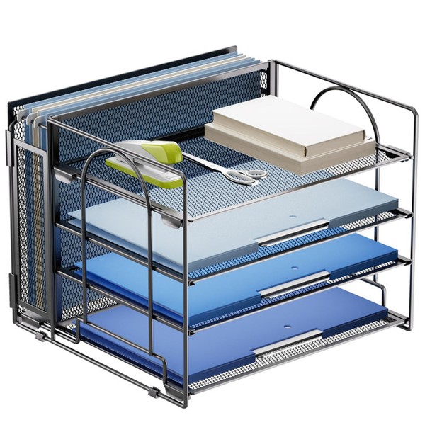 Marbrasse 4 Tier Paper Organizer Letter Tray, Desktop Organizer with