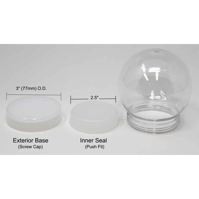 DIY 4 Inch DIY Clear Plastic Water Globe Snow Globe