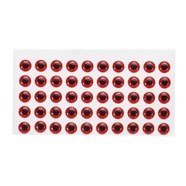 PATIKIL Fishing Lure 3D Eyes 8mm, 100Pcs Waterproof Artificial Fish Eye Fly Tying Lures Crafts Tackle Accessory for Fishing Baits DIY, Red
