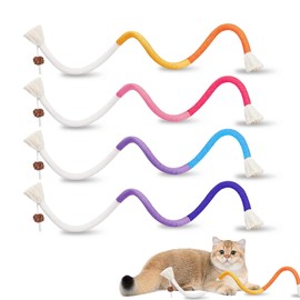 ZYETGH Pack of 4 Catnip Toy Teething Rope Cat Toy Teething Rope Catnip Sticks Interactive Cat Toy Cat for Cats Dental Care and Against Bad Breath