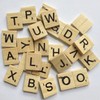 Sunnyglade 500PCS Wood Letter Tiles/Wooden Scrabble Tiles A-Z Capital Letters