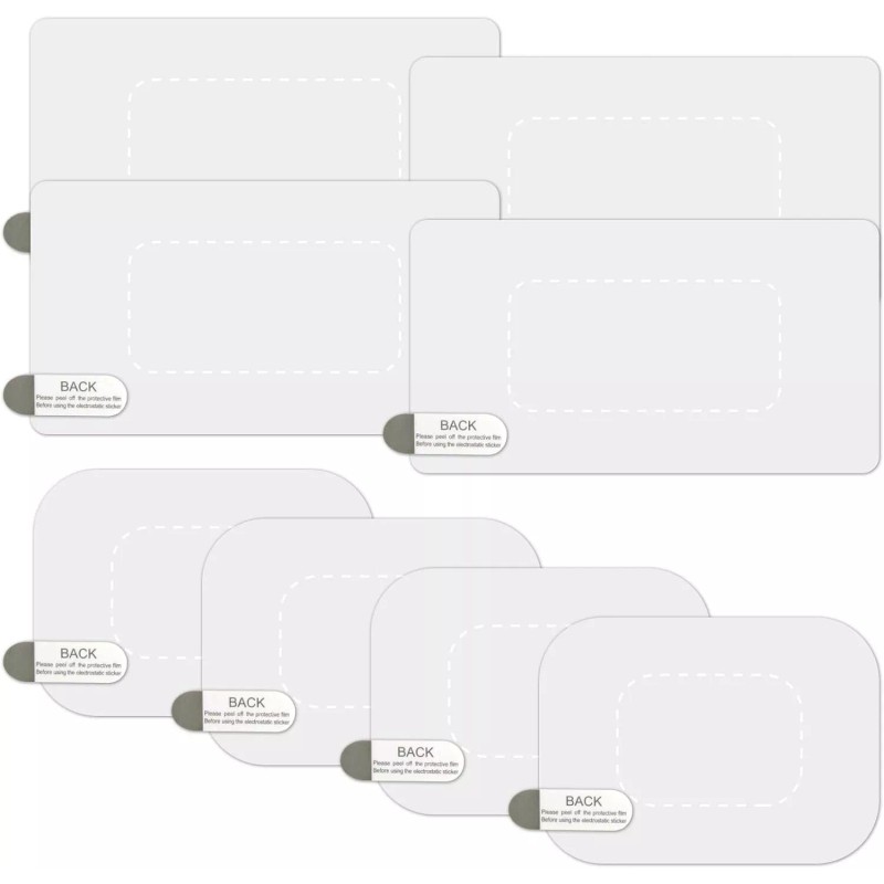 GUGUMO 8Pcs Dashcam Windshield Sticker, Electrostatic Stickers for Dash Cam,