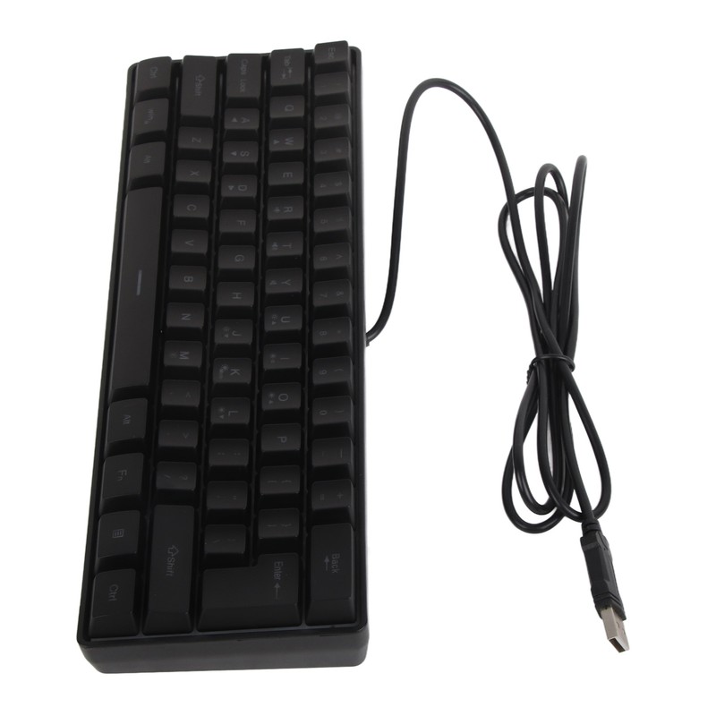 Mechanical Keyboard 61 Keys RGB Backlight Ultra Thin Portable Wired