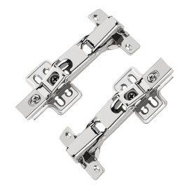 TamBee 165 Degree Hinges Frameless Corner Cabinet Hinges Adjustable Mounting Concealed Hinges Soft Closing Door Hinges for Wardrobe,1 Pair (Full Overlay)