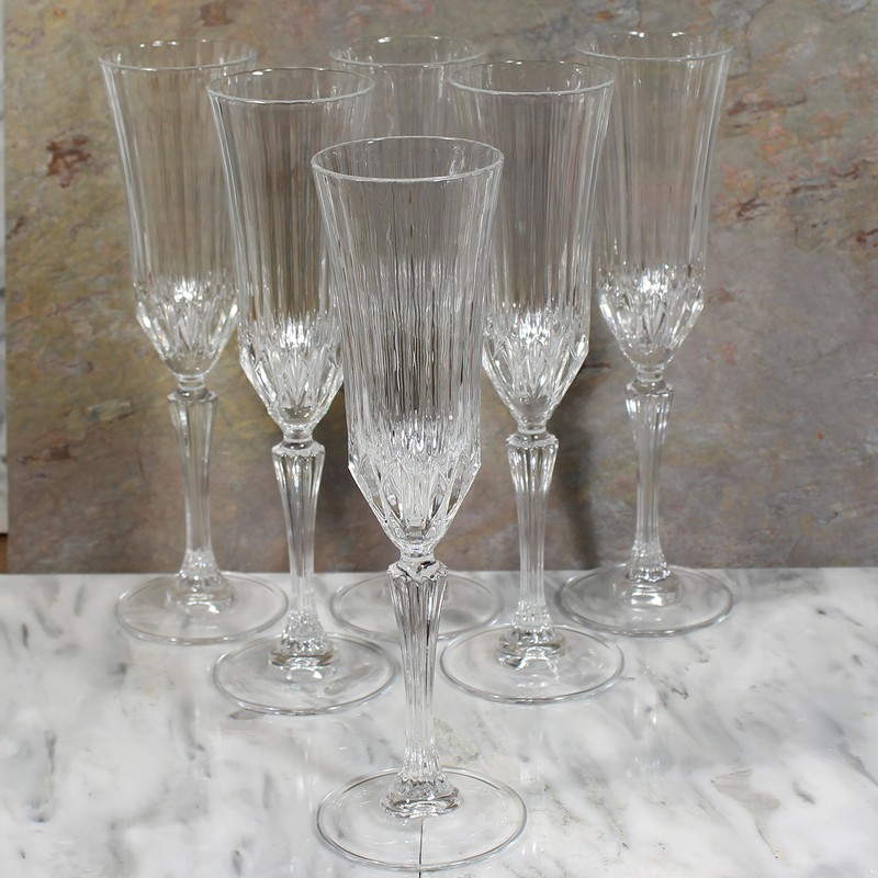 RCR Crystal Adagio Collection Champagne Flutes Glass Set