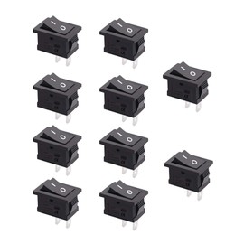 HUIKKJP Electronic Components Button Locker AC 125V-250V Car Motorcycle Boat Isolation Switch Set of 10 Small Fan Small Appliance Switches for Coffee Pots, etc