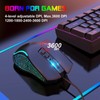 Gaming Mouse USB2.0 4 Adjustable DPI RGB Backlit Ergonomic Design