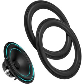 GINIOUFORCE 2 Pack 10 inch Speaker Foam Surround Repair Kit, 250mm Perforated Rubber Edge Rings Replacement Parts Speaker Repair DIY Speaker Surround Repair 10" Rubber Edge Replacement