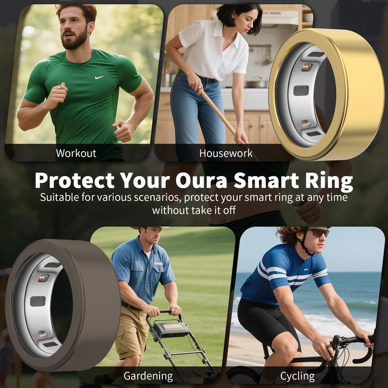 Wacanc 4 Pack TPU Cover Compatible with Oura Ring Gen