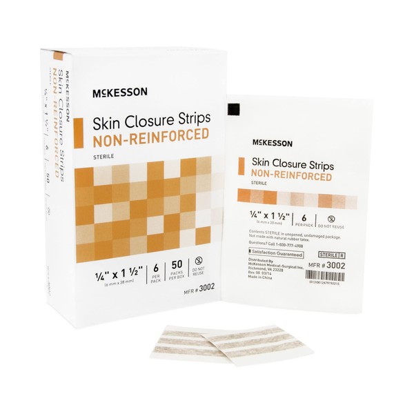 McKesson Skin Closure Adhesive Strips, Flexible Steri Strip for Wound