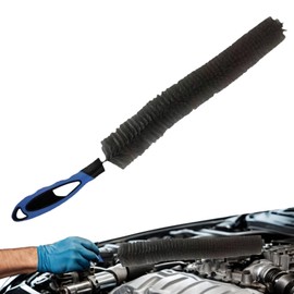 Tire Cleaning Brush - Bendable Rim Brushes for Cleaning Wheels | Soft Nylon Bristles Tire Rim Cleaning Accessories with Ergonomic Handle for Car Wheels Engine Crevices