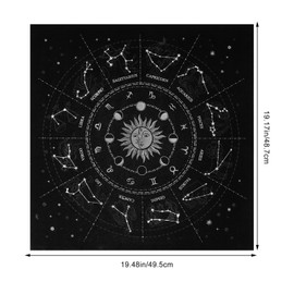 STOBOK 1pc Altar Tarot Tablecloth,Altar Cloth Altar Tarot Card Cloth 12 Constellations Tablecloth Astrology Tarot Divination Cards Table Cloth for Home Dorm Lucky
