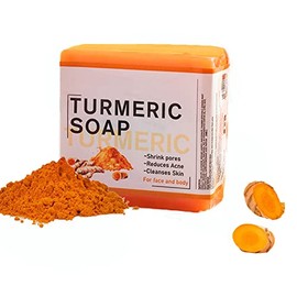 Jabón De Jengibre Y Cúrcuma Para El Acné Y Las Manchas Oscuras, Todo Tipo De Piel,barra De Jabón Para La Cara Cuerpo Limpieza Baño Jabón Para Mujeres 