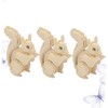 Kisangel 3pcs Wooden Squirrel Puzzle Jigsaw Model for Educational Craft
