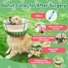 Upgraded Inflatable Dog Cone Collar with Transparent Anti-Licking Shield, Adjustable