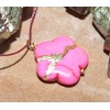 Kintsugi 20mm Pink Howlite Broken Sakura Blossom Mended with 23k