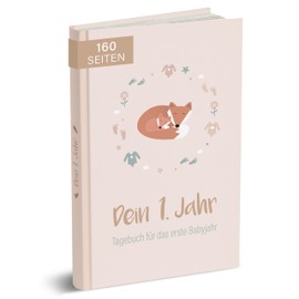 mintkind® Baby Album "Dein erstes Lebensjahr" A5 Nature | Baby Photo Album to Design Yourself | Baby Gift for Girls and Boys | Baby Book to Enter | Baby Book from 0 Months | Baby Diary