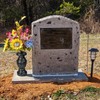 Cemetery Memorial Vase, Natural Granite Stone Flower Vases with Draining