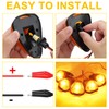 GLOFE 5X Cab Roof Marker Lights LED Amber Top Clearance