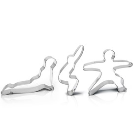 SHANTI NATION - Shanti Bakery II - Cookie Cutters with Yoga Motifs - in Beautiful Box - Great Gift Idea - for Baking and Cooking