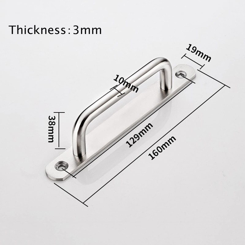 Chinflly Cabinet Handle 2 Pcs Stainless Steel Heavy Duty Gate