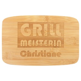 Chopping Board with Name - Wooden Board with Engraving - Breakfast Board as a Birthday Gift Idea - Kitchen Board with Desired Engraving - Grillmeister