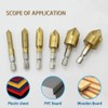 6Pcs Countersink Drill Bits,90 Degree Chamfering Drill Bit 1/4" Hex