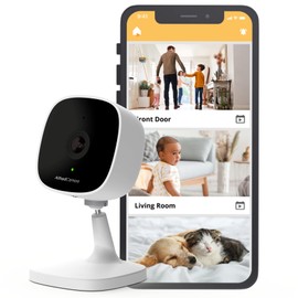 AlfredCamera Überwachungskamera Innen- Babyfon/Haustierkamera - Full HD 1080P, Nachtsicht, Weitwinkelansicht, Daueraufzeichnung und Bewegungserkennung - Funktioniert App 2.4GHz