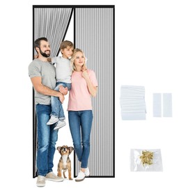 Magnetic Screen Door, Fit for Door Size:Around 36” x 82“,39" x 83" Self Seeling Door Screen,Keep Bugs Out Screen Door, Let Cool Breeze in, Pet and Kid Friendly, Works with Various Doors