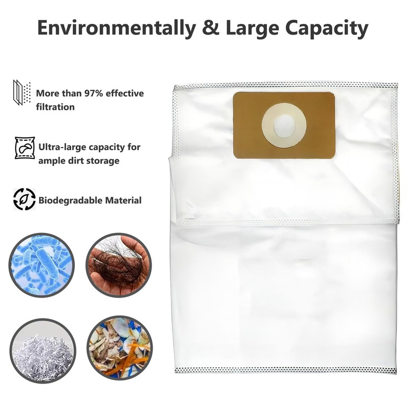 4 Pack Premium Central Vacuum Bags Compatible with Nuera Filtre