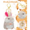 RAYNAG Set of 2 Bunny Keychain Cute Plush Rabbit Keychains