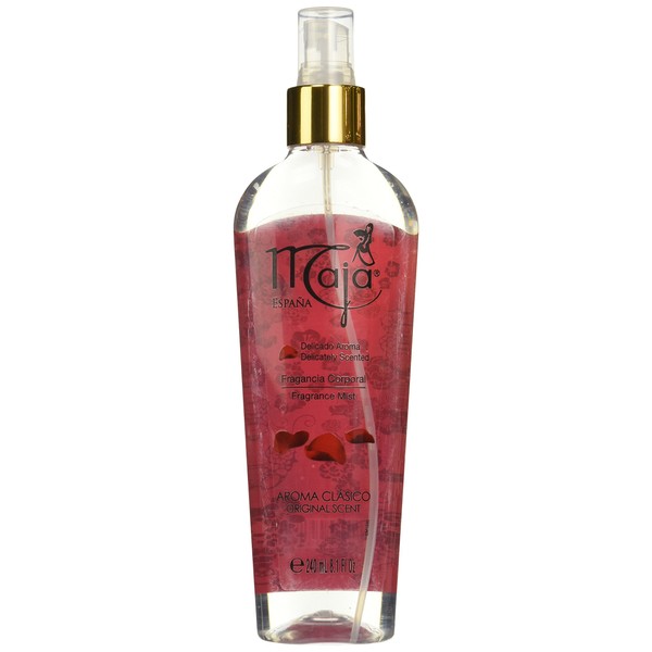 Maja Classic Perfumed Body Mist, Delicately Scented to refresh your Body with Flowers Essential Oils, Transparent, 8.1 Fl Oz, Spray Bottle