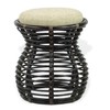 Milan Handmade Natural Rattan Wicker Ottoman Stool Vanity Bedroom Fully