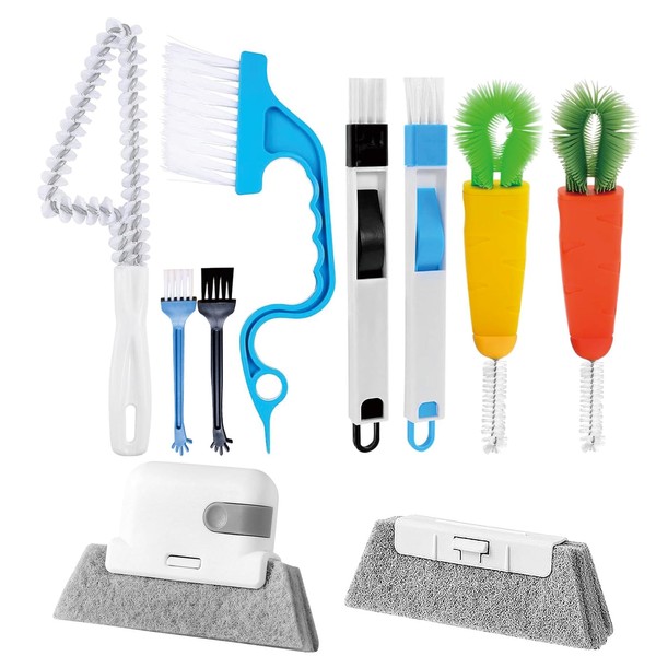 Window Groove Cleaning Brush Tools Set, Hand-held Window Track Cleaner