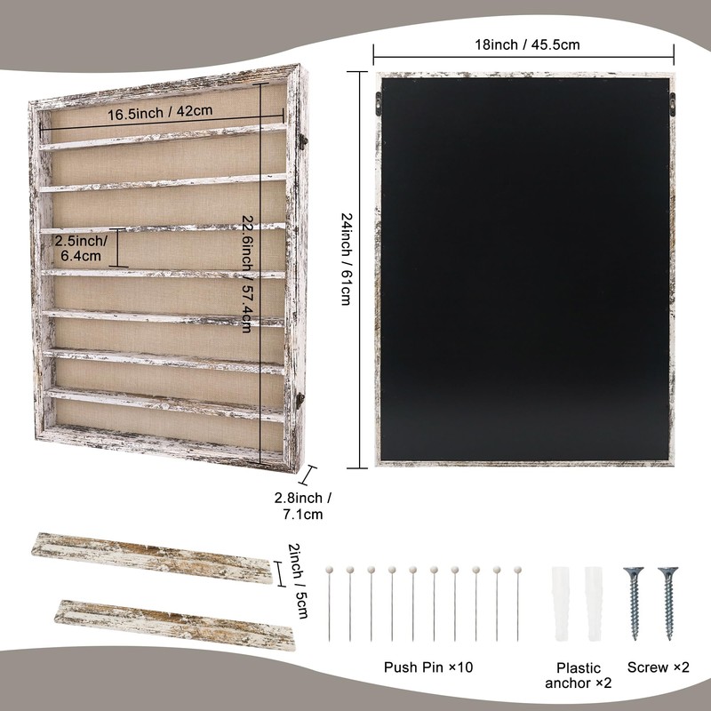 GMFrames 18x24 Wooden Shadow Box Frame with Removable Shelves Deep