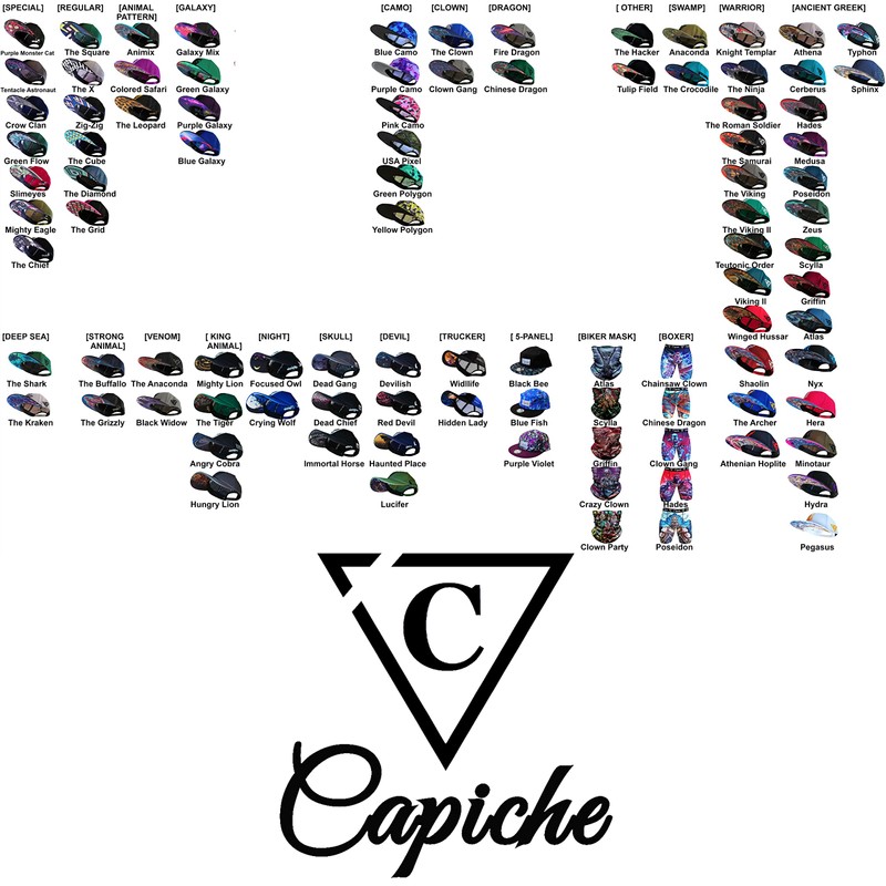 Capiche [99+ Variations] Snapback Cap Men's Cap - Baseball -