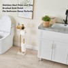 Toilet Paper Holder with Tray at The Top, Sturdy Marble